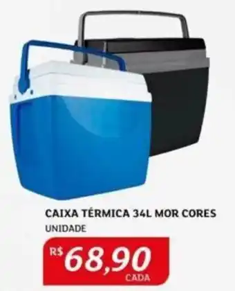 Assaí Atacadista CAIXA TÉRMICA 34L MOR CORES UNIDADE oferta