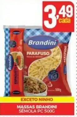 MASSAS BRANDINI SEMOLA PC 500G