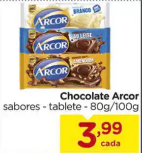 Carrefour Chocolate Arcor 80g/100g oferta