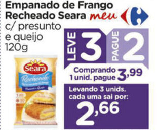 Carrefour Empanado de Frango Recheado Seara 120g oferta