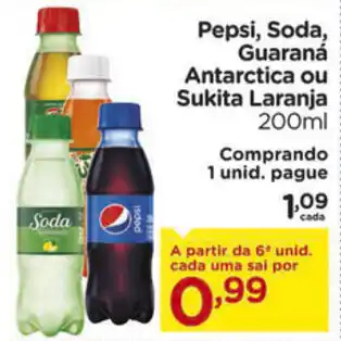 Carrefour Pepsi, Soda, Guarana Antarctica ou Sukita Laranja 200ml oferta