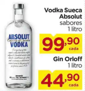 Carrefour Vodka sueca Absolut 1L oferta