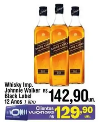 Fort Atacadista Whisky Imp. Johnnie Walker Black Label 12 Anos 1 litro oferta