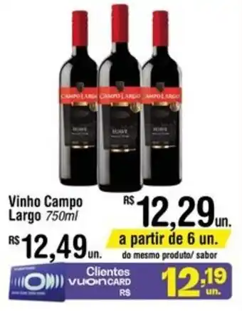 Fort Atacadista Vinho Campo Largo 750ml oferta