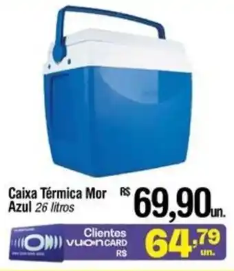 Fort Atacadista Caixa Térmica Mor R$ Azul 26 litros oferta