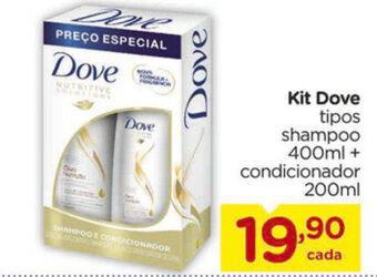 Carrefour Kit Dove Shampoo 400ml + Condicionador 200ml oferta