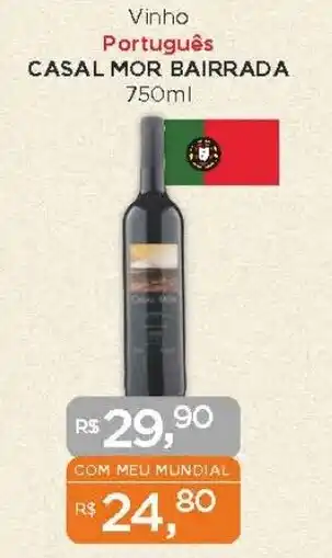 Supermercados Mundial Vinho Português CASAL MOR BAIRRADA 750ml oferta