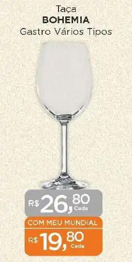 Supermercados Mundial Taça BOHEMIA Gastro Vários Tipos oferta