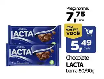 Cometa Supermercados Chocolate LACTA barra 80/90g oferta