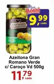 Rossi Supermercado Azeitona Gran Romano Verde c/ Caroço Vd 500g oferta