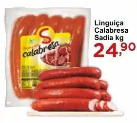 Rossi Supermercado Linguiça Calabresa Sadia kg oferta