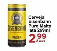 Rossi Supermercado Cerveja Eisenbahn Puro Malte lata 269ml oferta