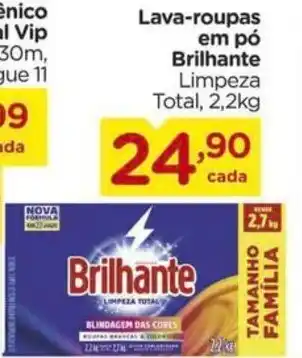 Carrefour Lava-roupas em pó Brilhante Limpeza Total, 2,2kg oferta