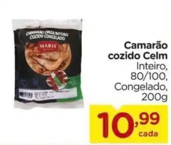 Carrefour Camarão cozido Celm Inteiro, 80/100, Congelado, 200g oferta