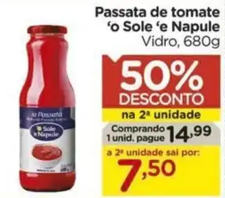Carrefour Passata de tomate 'o Sole 'e Napule Vidro, 680g oferta