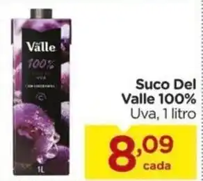 Carrefour Suco Del Valle 100% Uva, 1 litro oferta
