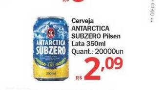 Althoff Supermercados Cerveja Antarctica Subzero Pilsen 350ml oferta