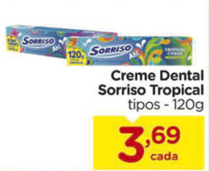 Carrefour Creme Dental Sorriso Tropical 120g oferta