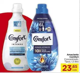 Carrefour Amaciante Comfort Concentrado, Tipos, 1,5 litro oferta