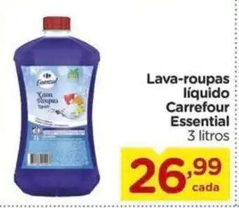 Carrefour Lava-roupas líquido Carrefour Essential 3 litros oferta