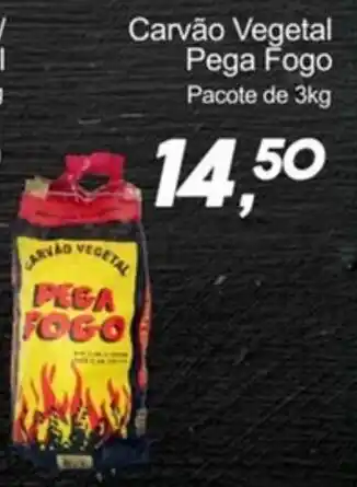 Carvão Vegetal Pega Fogo Pacote de 3kg