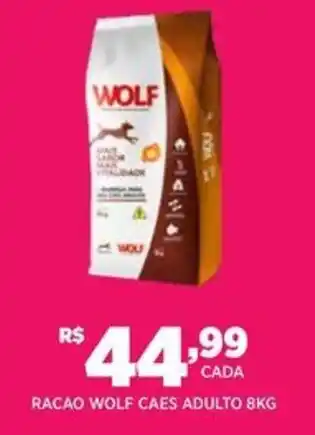 DB Supermercados RACAO WOLF CAES ADULTO 8KG oferta