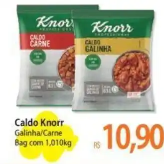 Atacadão Caldo Knorr Galinha/Carne Bag com 1,010kg oferta