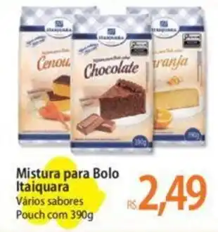 Atacadão Mistura para Bolo Itaiquara Vários sabores Pouch com 390g oferta