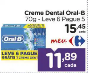 Carrefour Creme Dental Oral-B 70g oferta