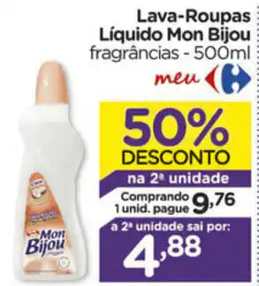Carrefour Lava roupas Liquido Mon Bijou 500ml oferta