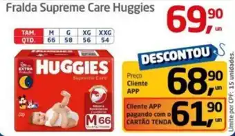 Tenda Atacado Fralda Supreme Care Huggies oferta