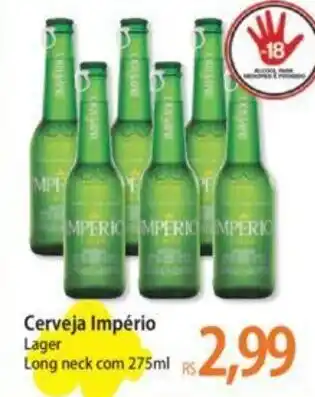 Atacadão Cerveja Império Lager Long neck com 275ml RS oferta
