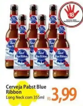 Atacadão Cerveja Pabst Blue Ribbon Long Neck com 355ml oferta