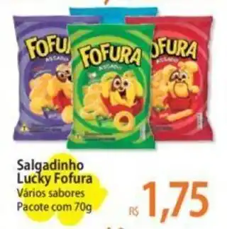 Atacadão Salgadinho Lucky Fofura Vários sabores Pacote com 70g oferta