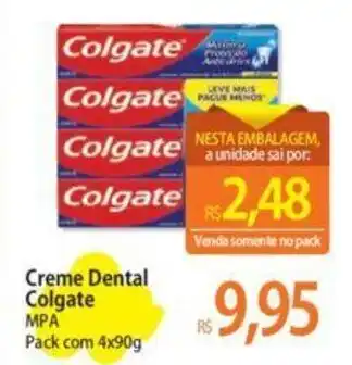Atacadão Creme Dental Colgate MPA Pack com 4x90g oferta