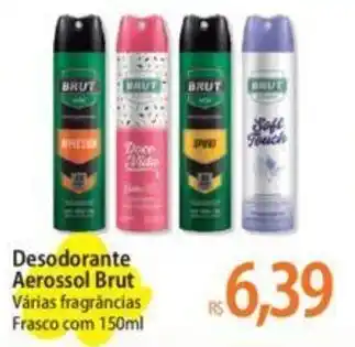 Atacadão Desodorante Aerossol Brut Várias fragrâncias Frasco com 150ml oferta