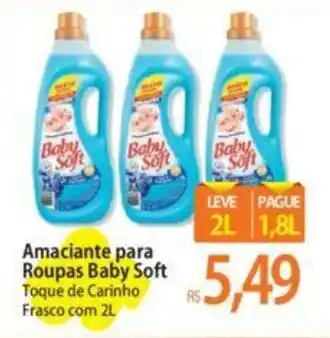 Atacadão Amaciante para Roupas Baby Soft Toque de Carinho Frasco com 2L oferta