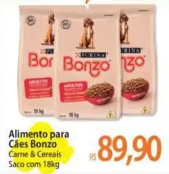 Atacadão Alimento para Cães Bonzo Carne & Cereais Saco com 18kg oferta