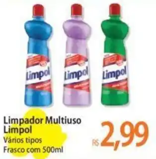 Atacadão Limpador Multiuso Limpol Vários tipos Frasco com 500ml oferta