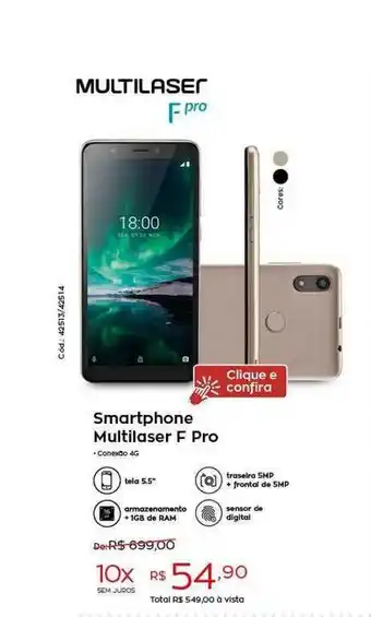 Ibyte Smartphone Multilaser F Pro oferta