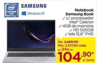 Carrefour Notebook Samsung Book oferta