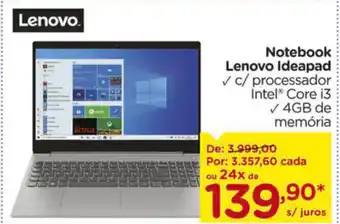 Carrefour Notebook Lenovo Ideapad 13 oferta