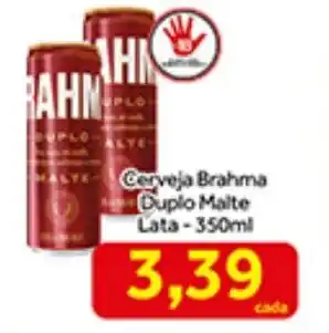 Shibata Supermercados Cerveja Brahma Duplo Malte Lata-350ml oferta