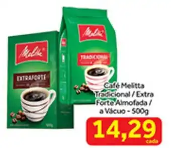 Shibata Supermercados Café Melitta Tradicional/Extra Forte Almofada/ a Vácuo - 500g oferta