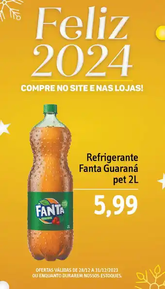 Sonda Refrigerante Fanta Guaraná pet 2L oferta