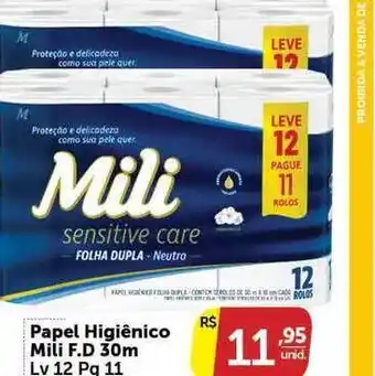 Pires Papel Higiênico Mili F.d. 30m Lv 12 Pg 11 oferta