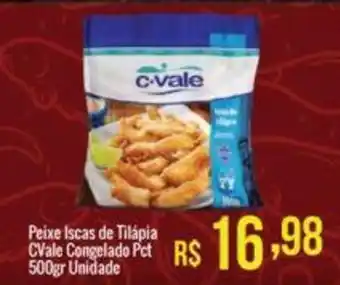 Peixe Iscas de Tilápia CVale Congelado PCT 500gr Unidade