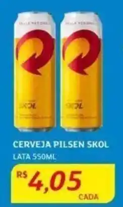 Assaí Atacadista CERVEJA PILSEN SKOL LATA 550ML oferta