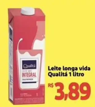 Extra Supermercado Leite longa vida Qualitá 1 litro oferta
