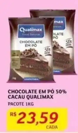 Assaí Atacadista CHOCOLATE EM PÓ 50% CACAU QUALIMAX PACOTE 1KG oferta
